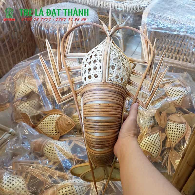 Đèn Tôm Mây Tre Đan - DMT046
